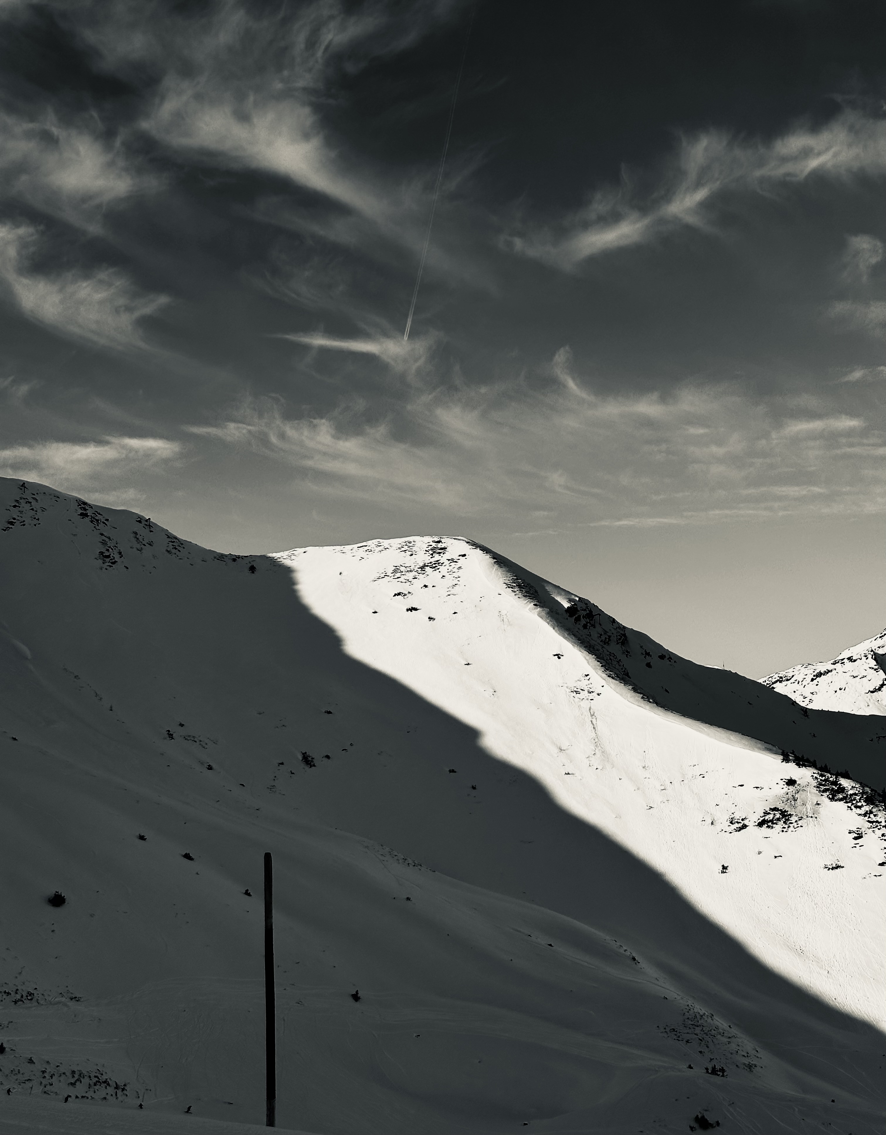 beschneiter Berg